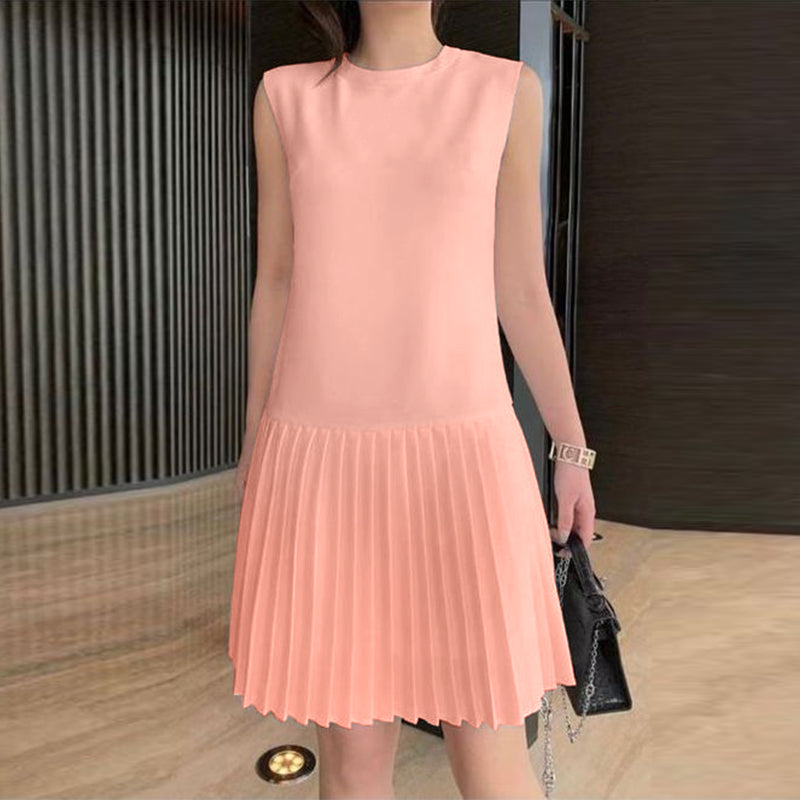 ZANZEA Summer Women Sleeveless Mini Dress Sweety Solid Pleated Short Dresses 2024 Party Elegant Sundress Casual Holiday Vestidos