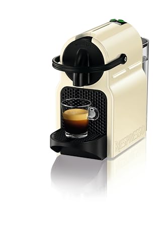 Nespresso De'Longhi Inissia EN80.CW - Cafetera monodosis de cápsulas Nespresso, 19 bares, apagado automático, color crema, Incluye pack de bienvenida con 7 cápsulas