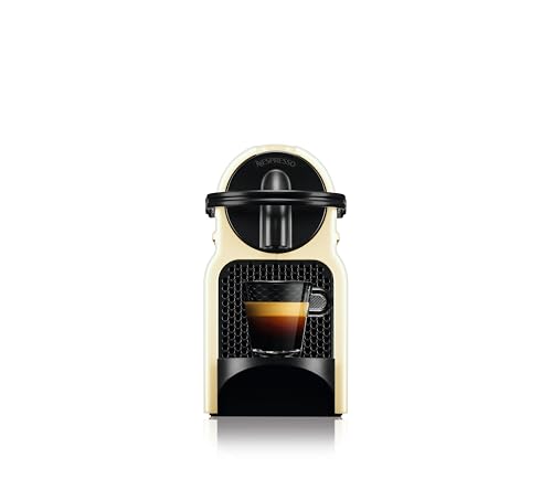 Nespresso De'Longhi Inissia EN80.CW - Cafetera monodosis de cápsulas Nespresso, 19 bares, apagado automático, color crema, Incluye pack de bienvenida con 7 cápsulas