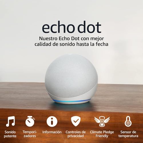 Echo Dot (Última generación) | Altavoz inteligente wifi y Bluetooth con Alexa, con sonido más potente y de mayor amplitud | Blanco