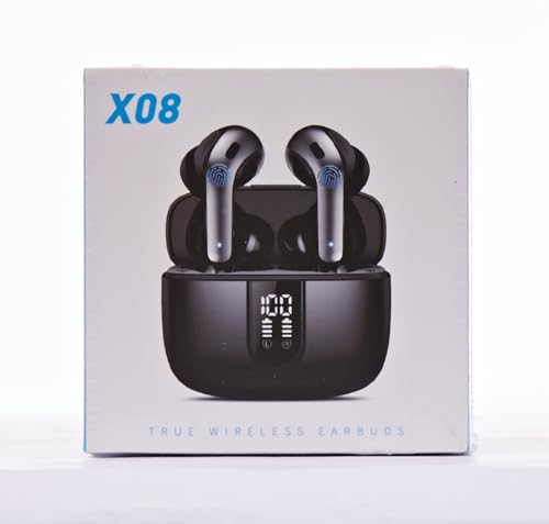 Auriculares Inalámbricos Bluetooth, Auriculares Bluetooth 5.3, 4 Mic con Reducción de Ruido ENC, 50H con Graves, Cascos Inalambricos Bluetooth IP7 Impermeable, Carga Rápida USB-C, Ajuste Cómodo