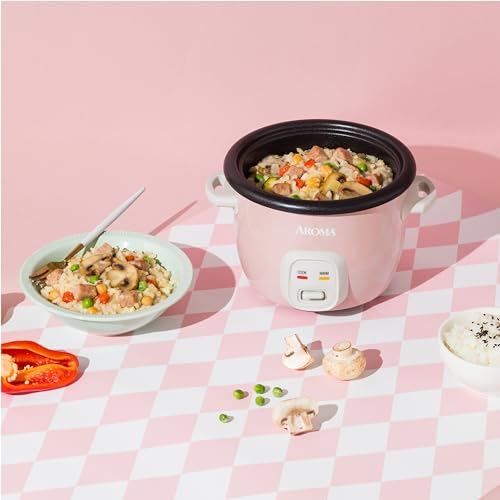 Aroma Housewares 4-Cups (Cooked) / 1Qt. Rice & Grain Cooker (ARC-302NGP), Pink