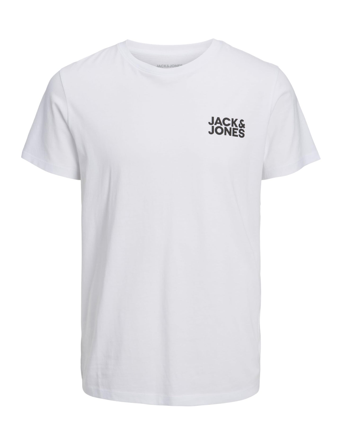 Jack & Jones Jjecorp Logo Tee Ss O-neck Noos Camiseta Cuello Redondo, White Fit:slim/Small Print/Black, L para Hombre