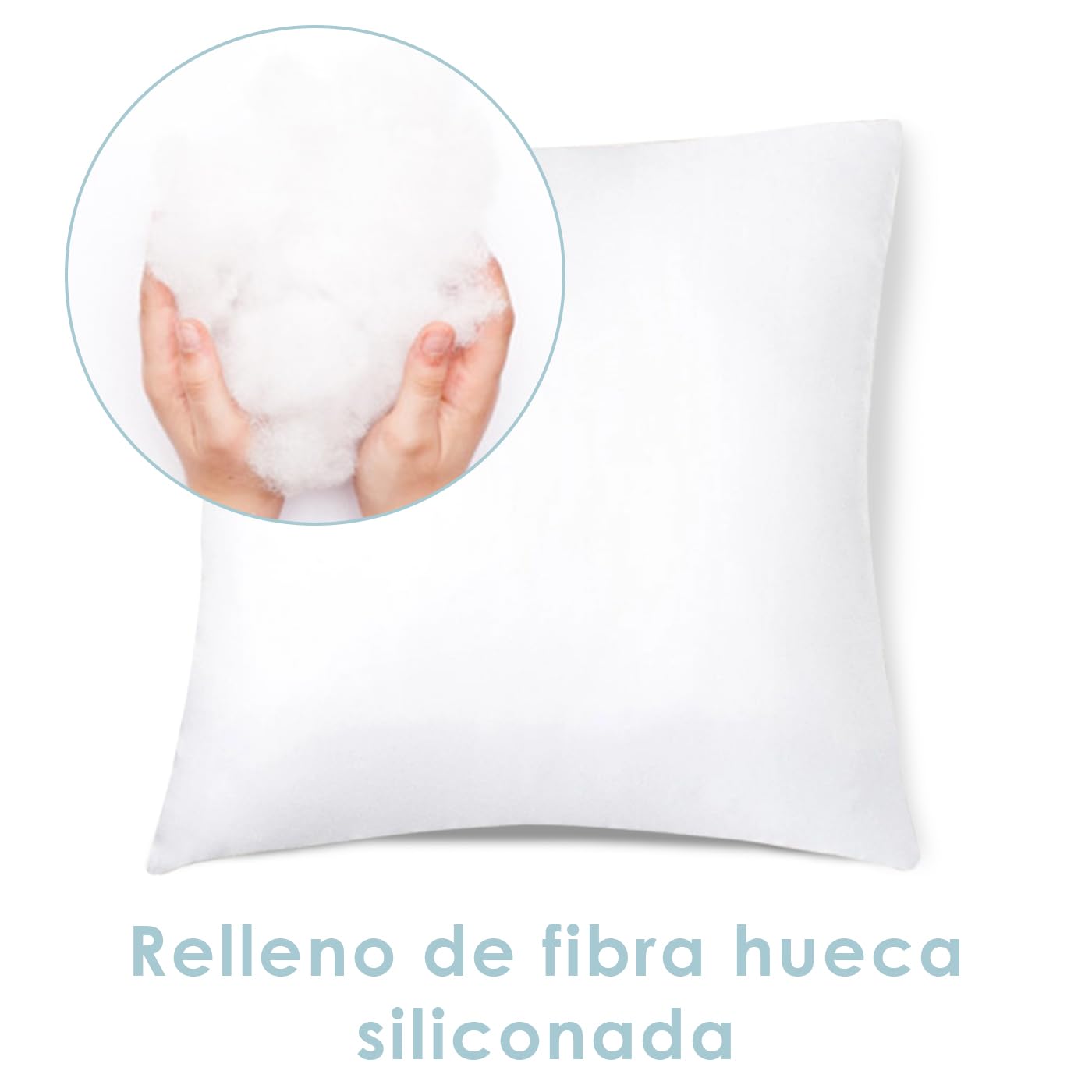 Aitsse- Relleno de Cojín de Fibra Hueca Siliconada de Alta Recuperación 2/4/6 Unidades, Suave, Mullido, Antialérgico. Cojín Decorativo para Casa, Dormitorio, Salón o Coche. (2, 45x45cm)