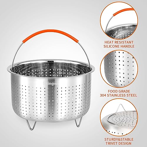 Steamer Basket for Instant Pot, Vegetable Steamer Basket Stainless Steel Steamer Basket Insert for Pots (3qt)