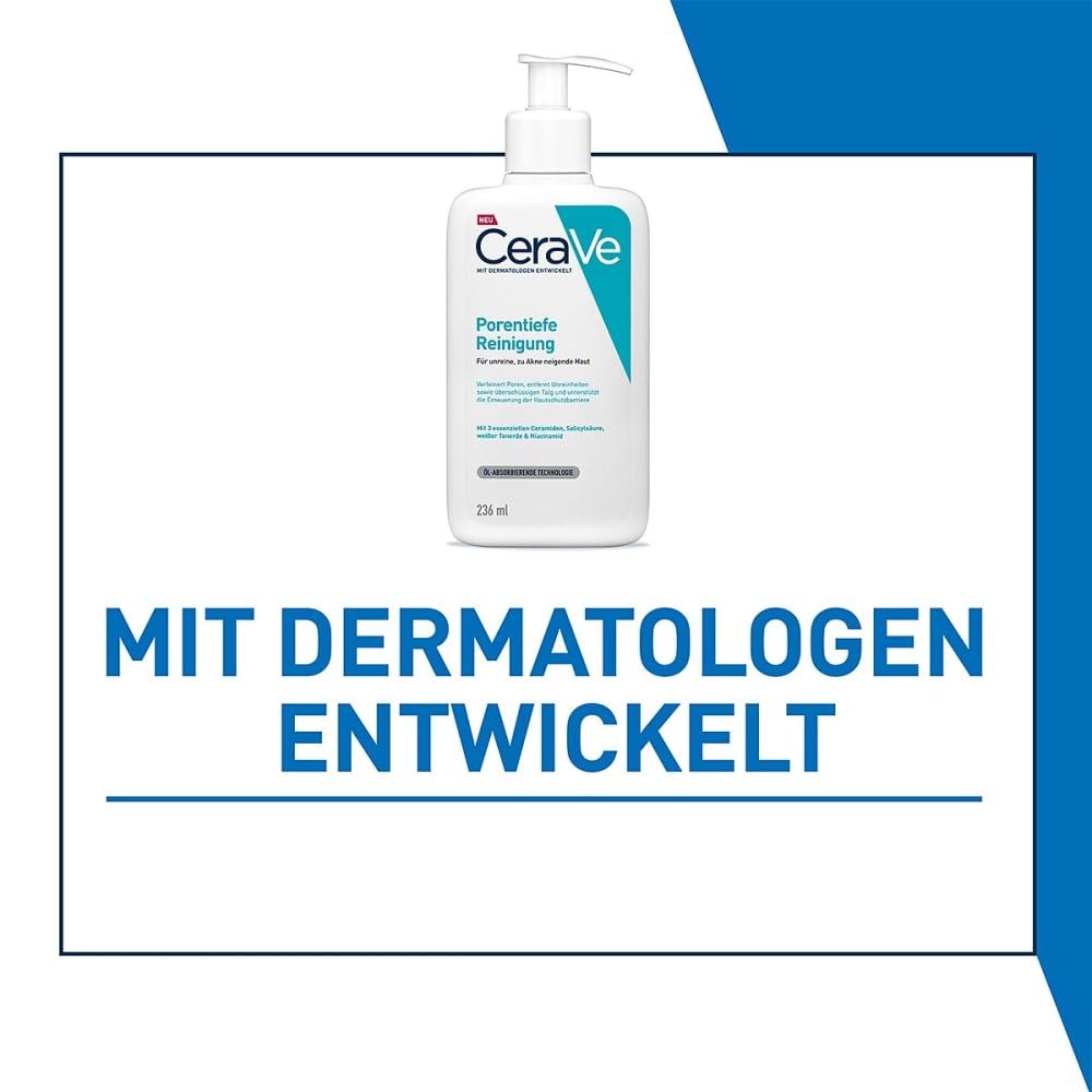 CeraVe Gel Limpiador Control Imperfecciones, Para Piel con Tendencia Acneica y Grasa, Reduce el Acné, los Puntos Negros y Mejora los Poros, Tratamiento en Gel con Ácido Salicílico, 236ml