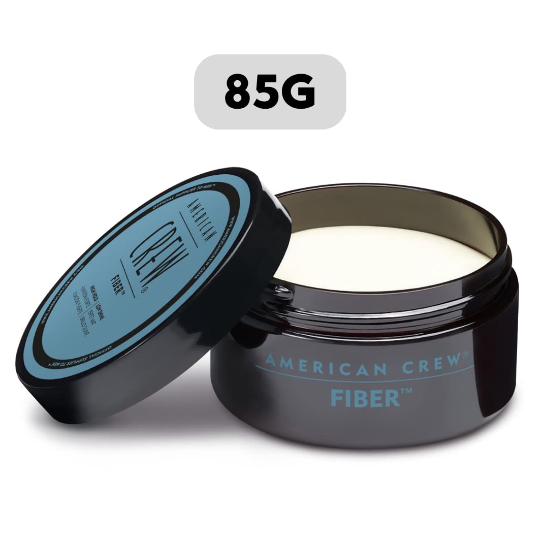 American Crew - Fiber, Cera para el Pelo Hombre, Fijación Fuerte y Flexible, Moldea y Aumenta el Brillo, para Pelo Corto, Estiliza y Peina el Cabello - 85 g