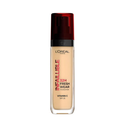 L'Oréal Paris, Base de maquillaje Líquida Infaillible 32h Fresh Wear, Para todo tipo de piel, Larga duración, Tono: Beige Peau (130), 30 ml