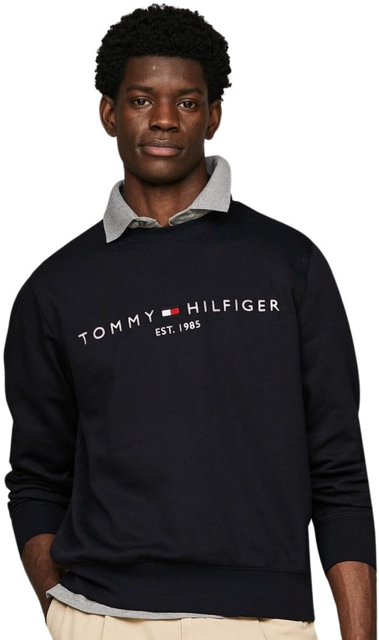 Tommy Hilfiger Men Tommy Logo Sweatshirt without Hood, Blue (Desert Sky), XXL