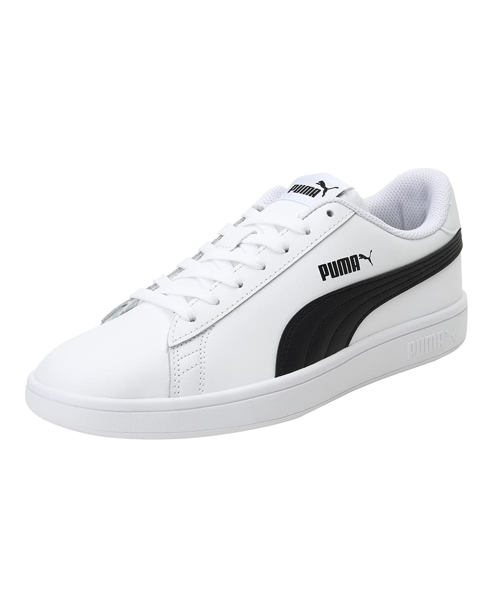 PUMA Smash V2 L, Zapatillas de Deporte Unisex adulto, Puma White-Puma Black, 43 EU