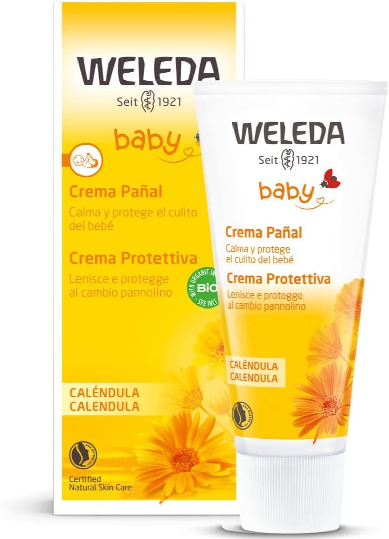 Weleda - Crema Pañal de Caléndula, Calma y Protege el Culito del Bebé, Apto para Pieles Sensibles - 75 ml