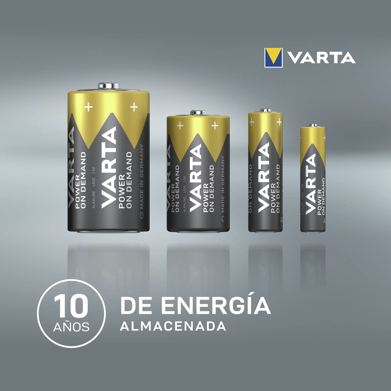 VARTA Pilas AAA, paquete de 40, Power on Demand, Alcalinas, 1,5V, para accesorios de ordenador, dispositivos Smart Home, linternas, Made in Germany