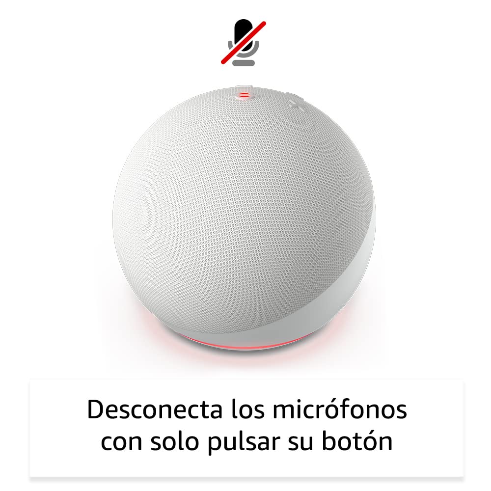 Echo Dot (Última generación) | Altavoz inteligente wifi y Bluetooth con Alexa, con sonido más potente y de mayor amplitud | Blanco