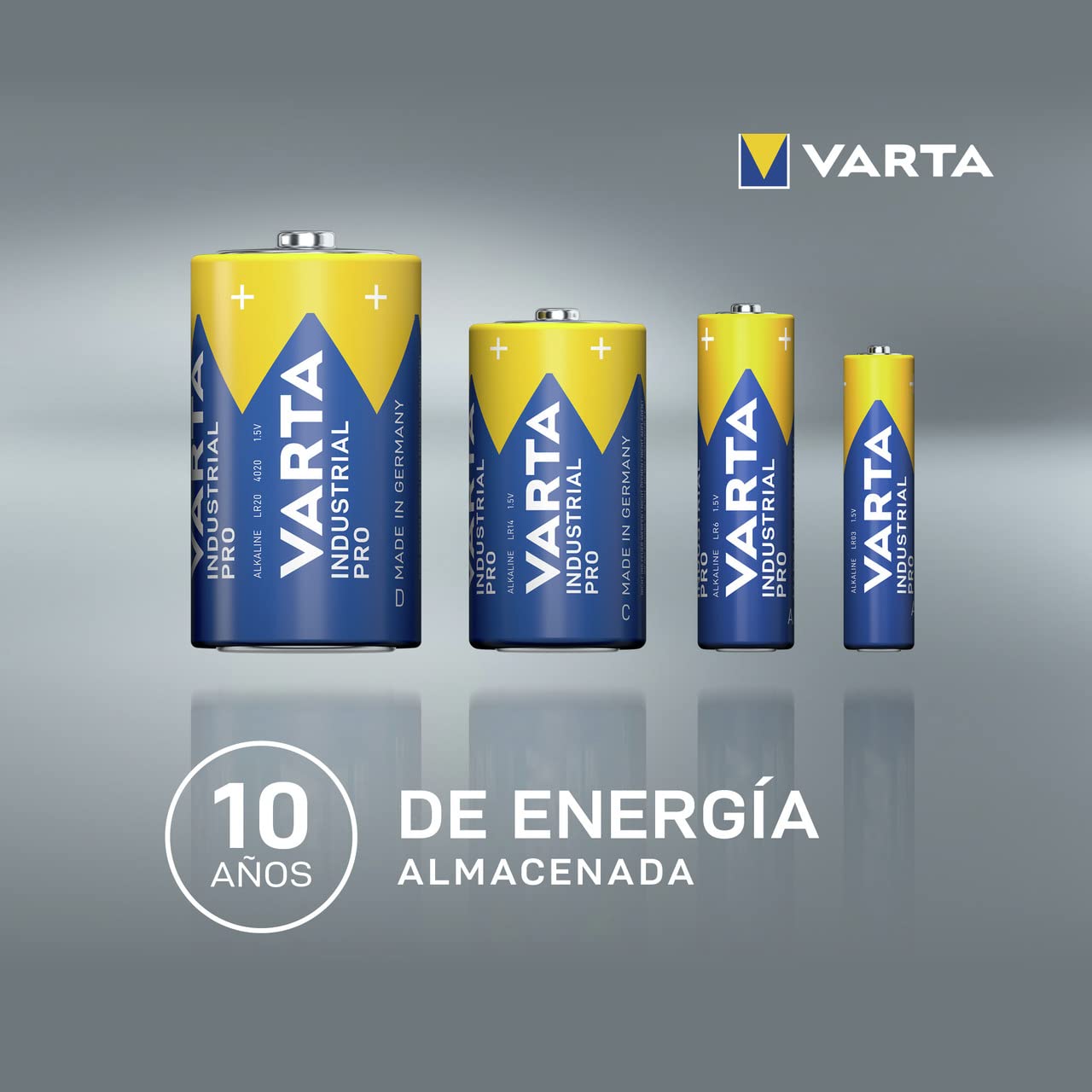 VARTA Pilas AA, paquete de 40, Industrial Pro, Baterías Alcalinas, 1,5V, paquete de almacenamiento de embalaje ecológico, Made in Germany [Exclusivo en Amazon]