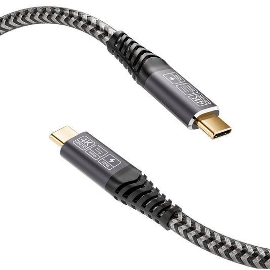 CAKOBLE Cable USB 3.2 Gen2 Tipo C × 2, 20 Gbps, 100W 20V/5A Cable de Carga Rapida, 1M, 4K @ 60Hz de Transmisión Para Ordenadores Portátiles, Teléfonos Móviles, Dispositivos USB C