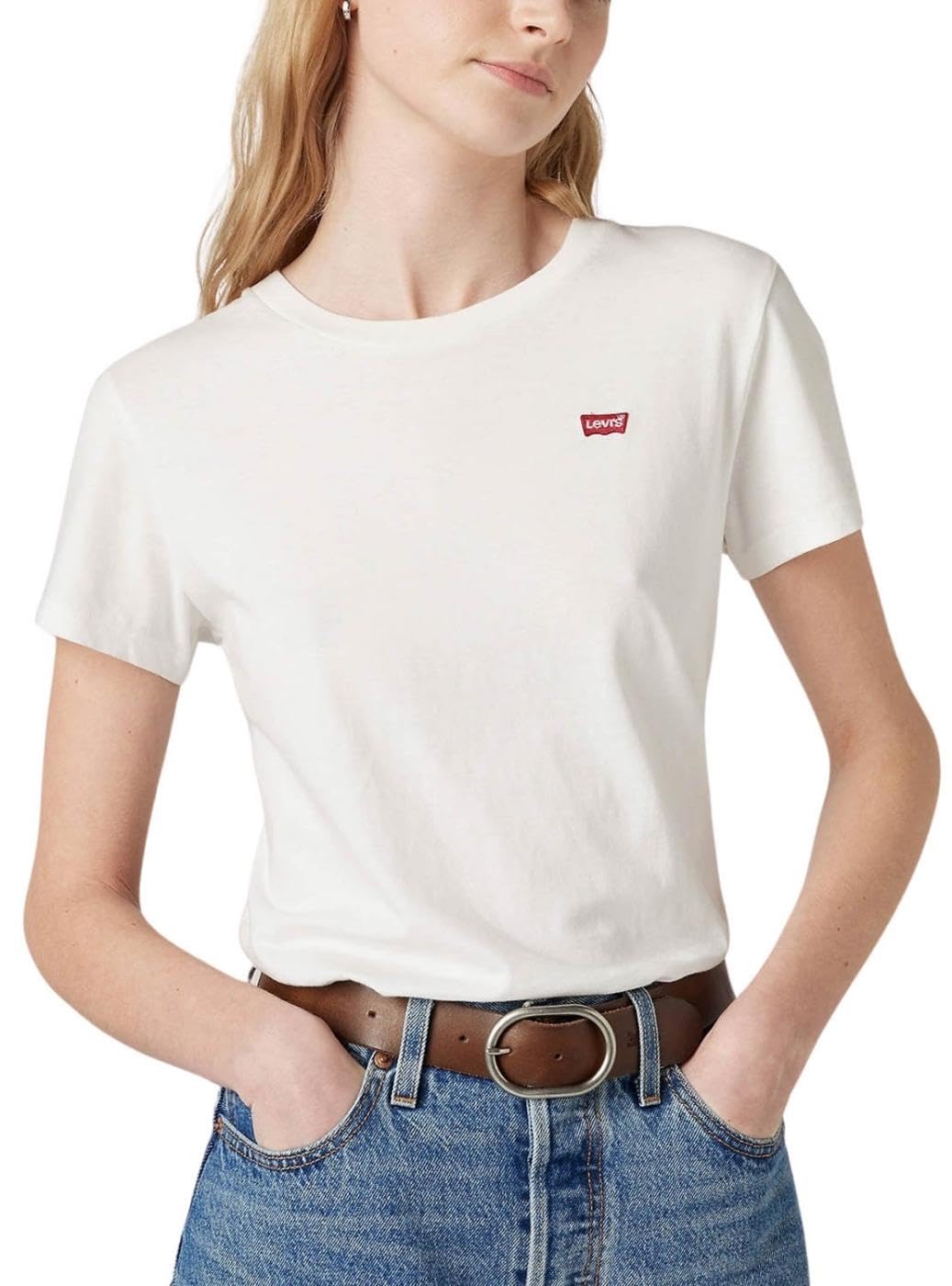 Levi's Perfect Tee, T-Shirt para Mujer, Blanco, M