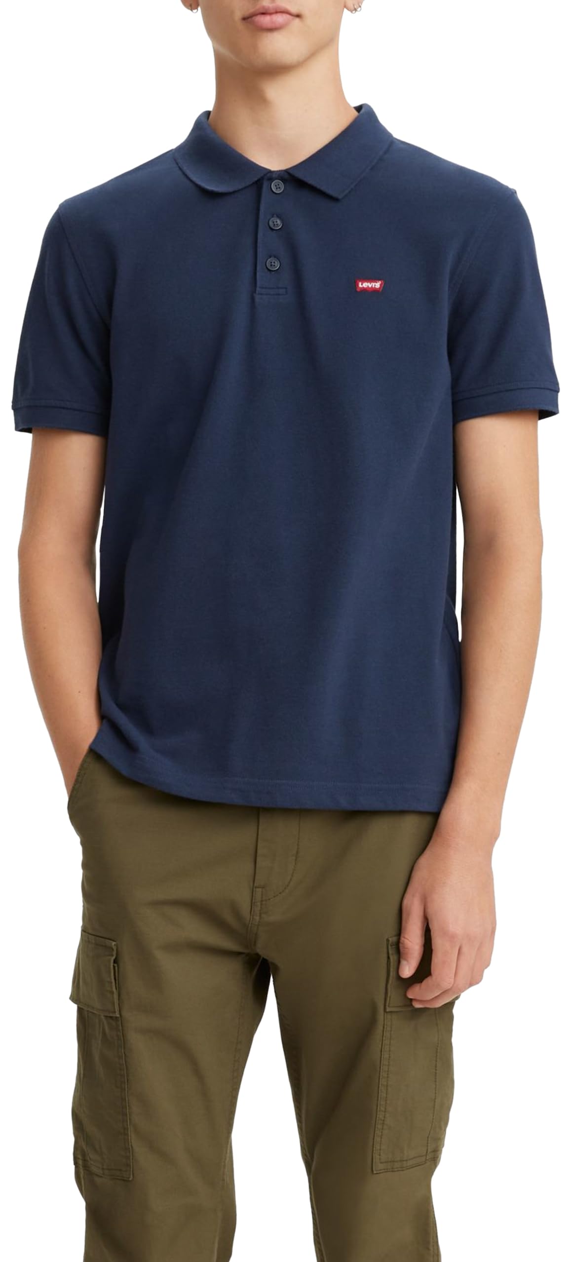 Levi's Housemark Polo Camiseta, Dress Blues D, L Hombre