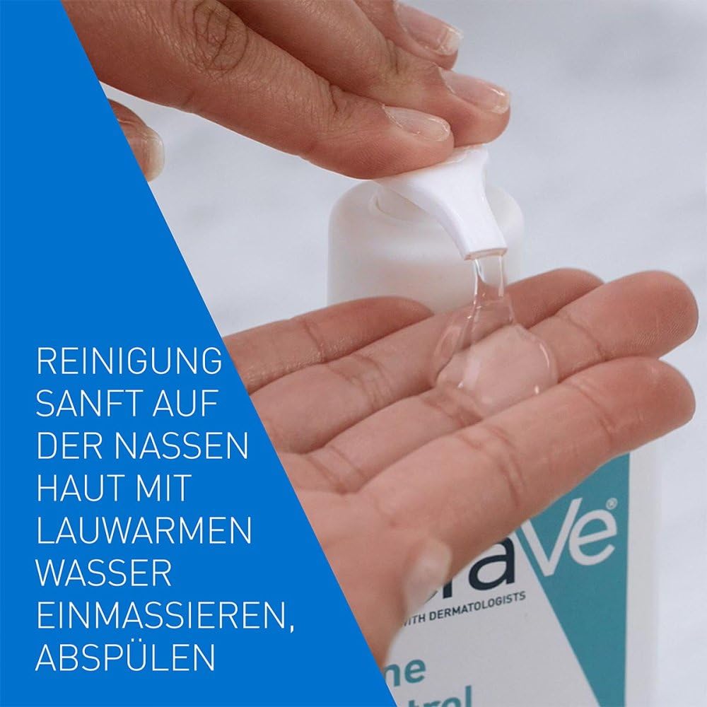 CeraVe Gel Limpiador Control Imperfecciones, Para Piel con Tendencia Acneica y Grasa, Reduce el Acné, los Puntos Negros y Mejora los Poros, Tratamiento en Gel con Ácido Salicílico, 236ml