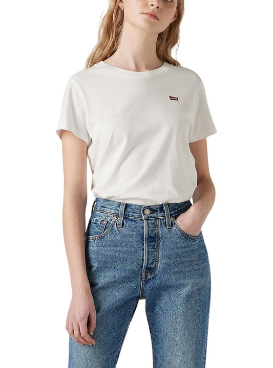 Levi's Perfect Tee, T-Shirt para Mujer, Blanco, M