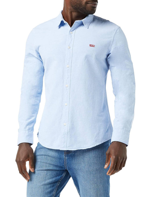 Levi's Long-Sleeve Battery Housemark Slim Camisa, Allure, XL Hombre