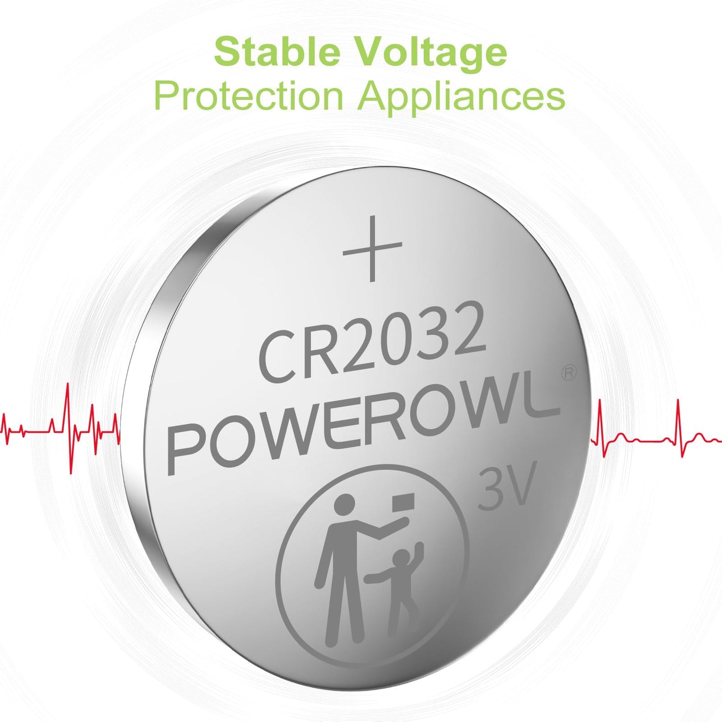 CR2032, POWEROWL 20X Pilas Botón CR2032 de Litio de 3V, DL2032/ KCR2032 / BR2032 / ECR2032 Baterías para Dispositivos Electrónicos