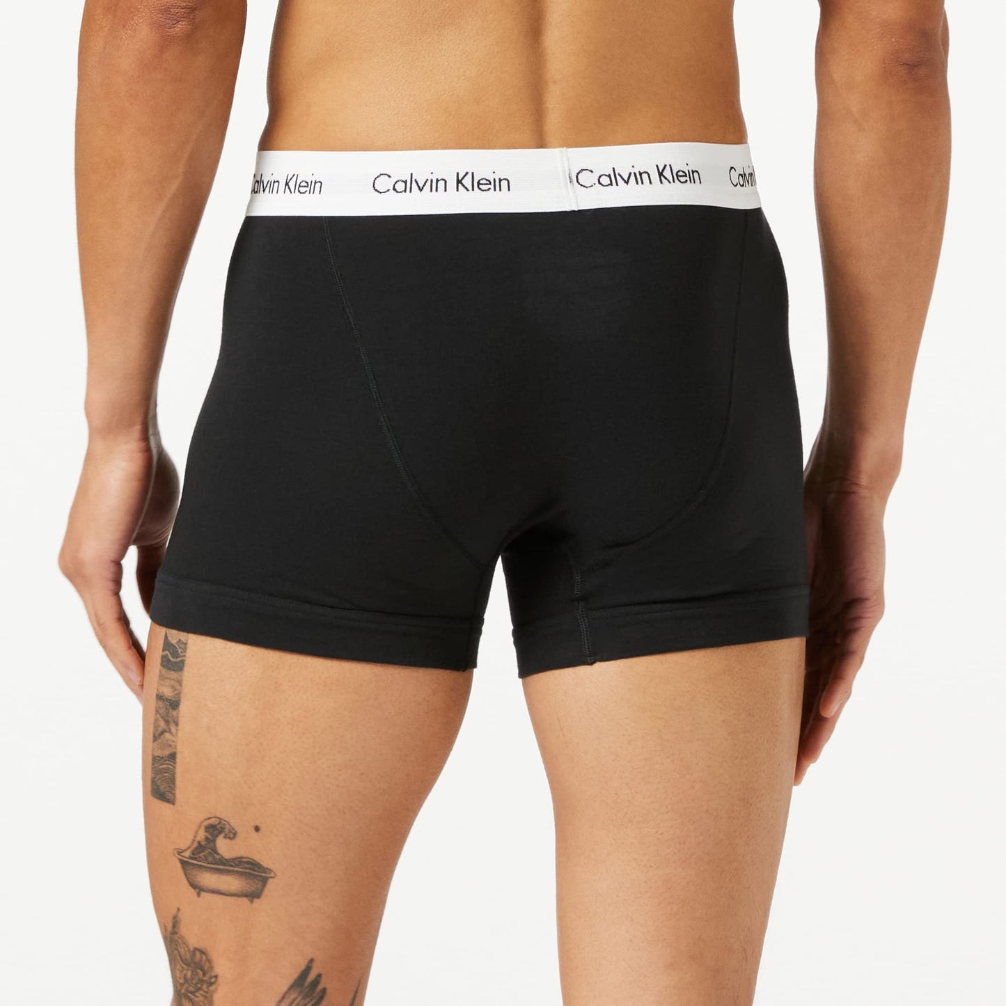 Calvin Klein Trunk 3pk Boxer, Multicolor (White/ B&w Stripe/ Black), M Hombre