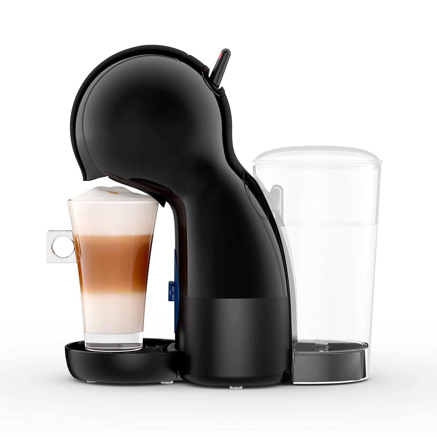 Krups Nescafé Dolce Gusto Piccolo XS - Cafetera cápsulas de 15 bares de presión y 1500 W potencia, depósito de 0.8 L, monodosis multibebidas frías y calientes, manual, compacta, negro y gris