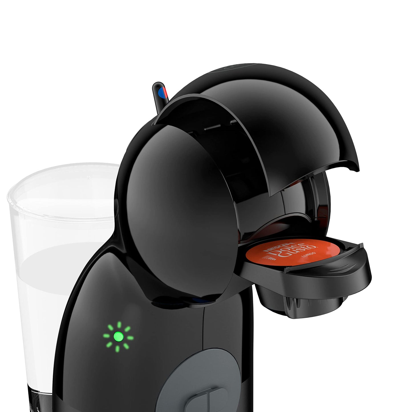 Krups Nescafé Dolce Gusto Piccolo XS - Cafetera cápsulas de 15 bares de presión y 1500 W potencia, depósito de 0.8 L, monodosis multibebidas frías y calientes, manual, compacta, negro y gris