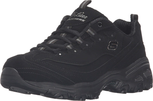 Skechers D'lites Biggest Fan, Zapatillas Mujer, Negro, 40 EU Ancho