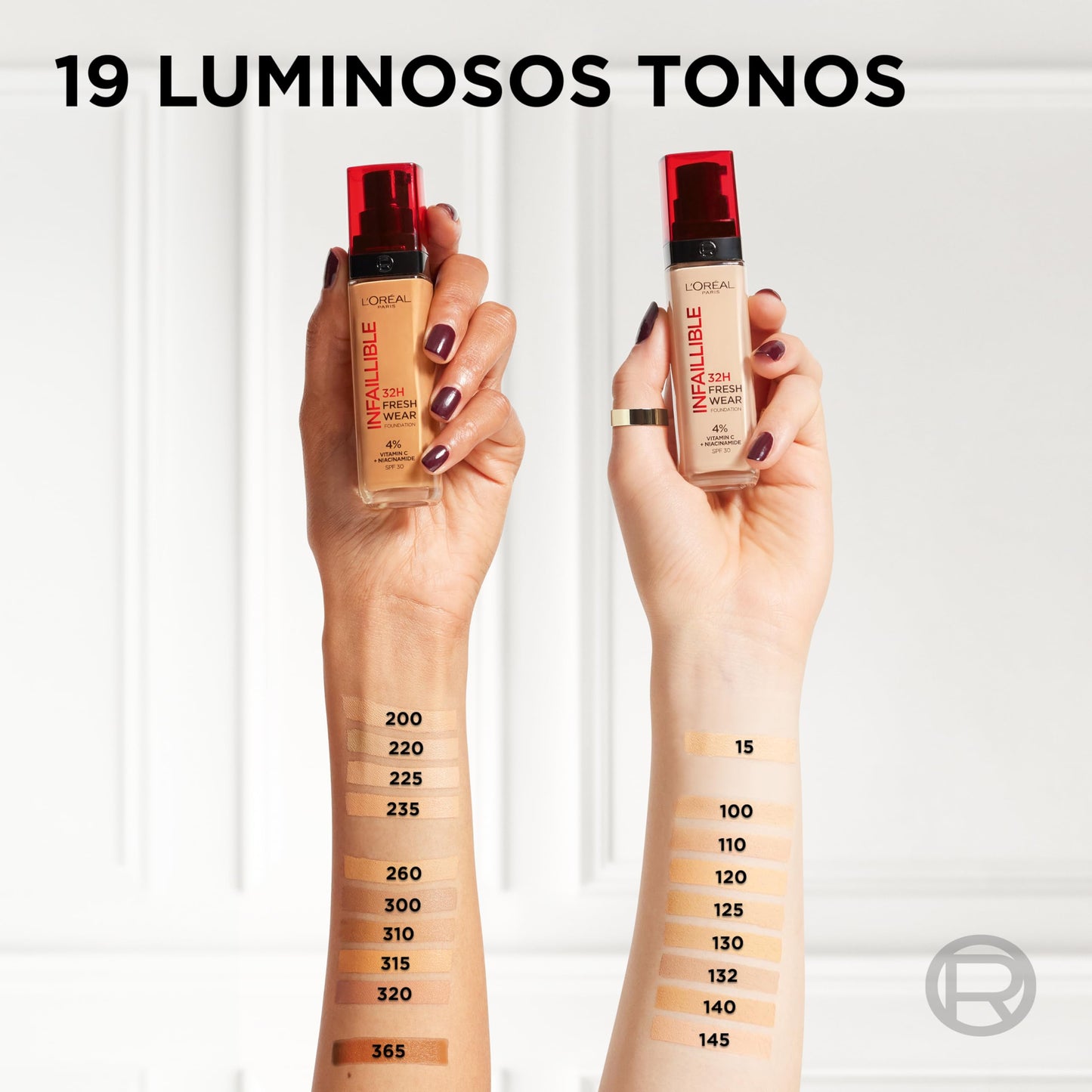 L'Oréal Paris, Base de maquillaje Líquida Infaillible 32h Fresh Wear, Para todo tipo de piel, Larga duración, Tono: Beige Peau (130), 30 ml