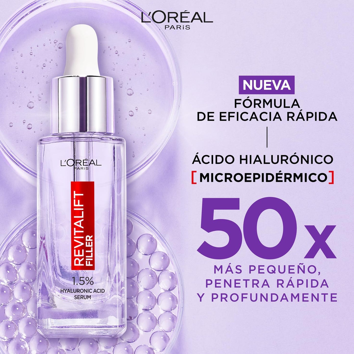 L'Oréal Paris Sérum Antiedad Revitalift Filler (+ Ácido Hialurónico Puro), 30 ml