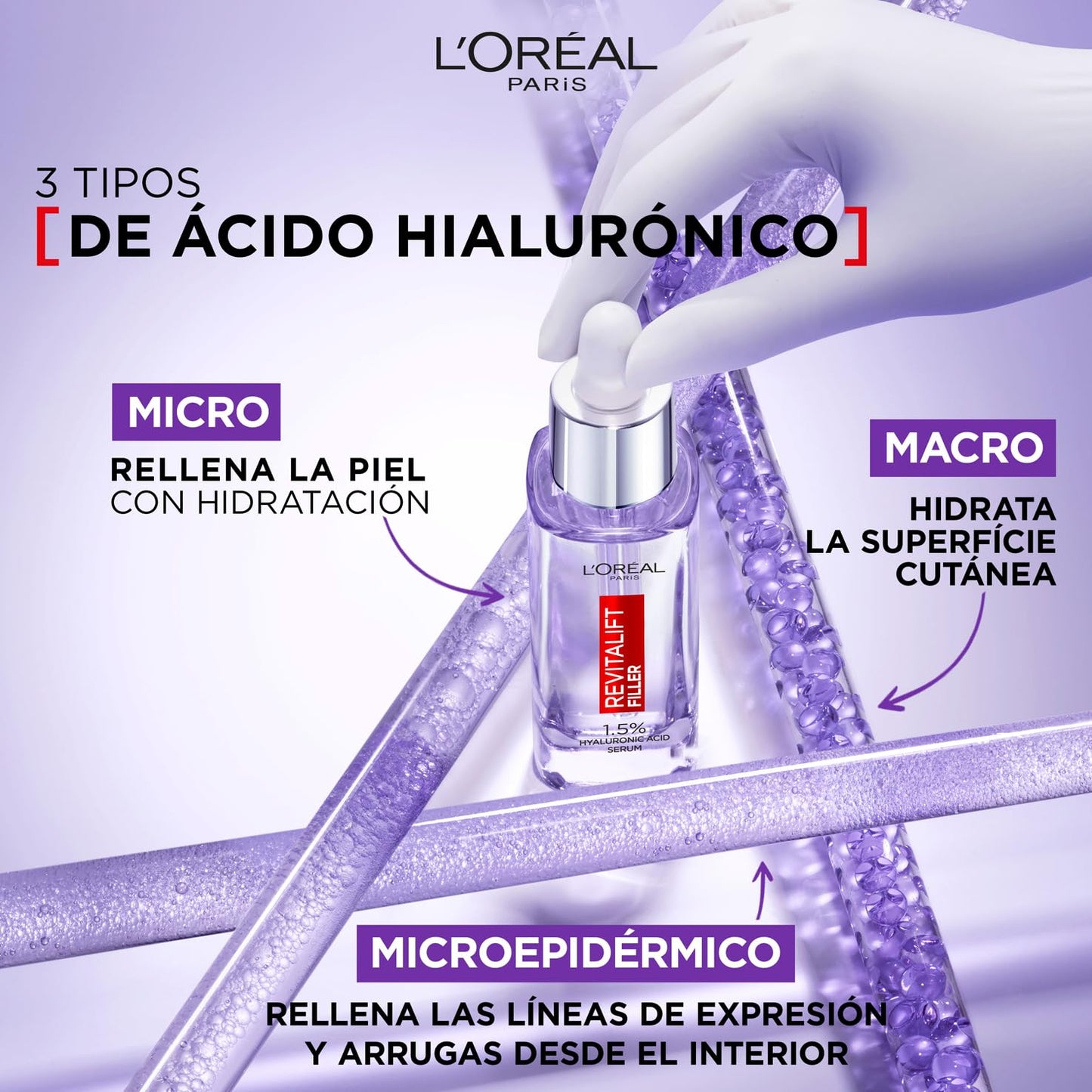 L'Oréal Paris Sérum Antiedad Revitalift Filler (+ Ácido Hialurónico Puro), 30 ml