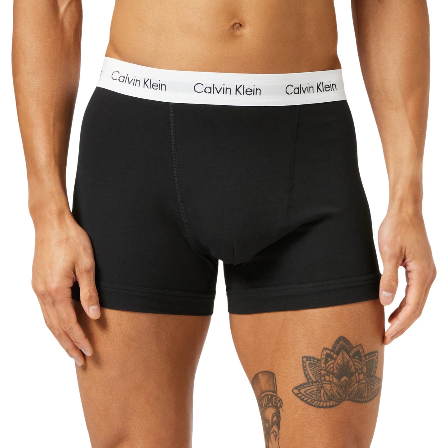 Calvin Klein Trunk 3pk Boxer, Multicolor (White/ B&w Stripe/ Black), M Hombre