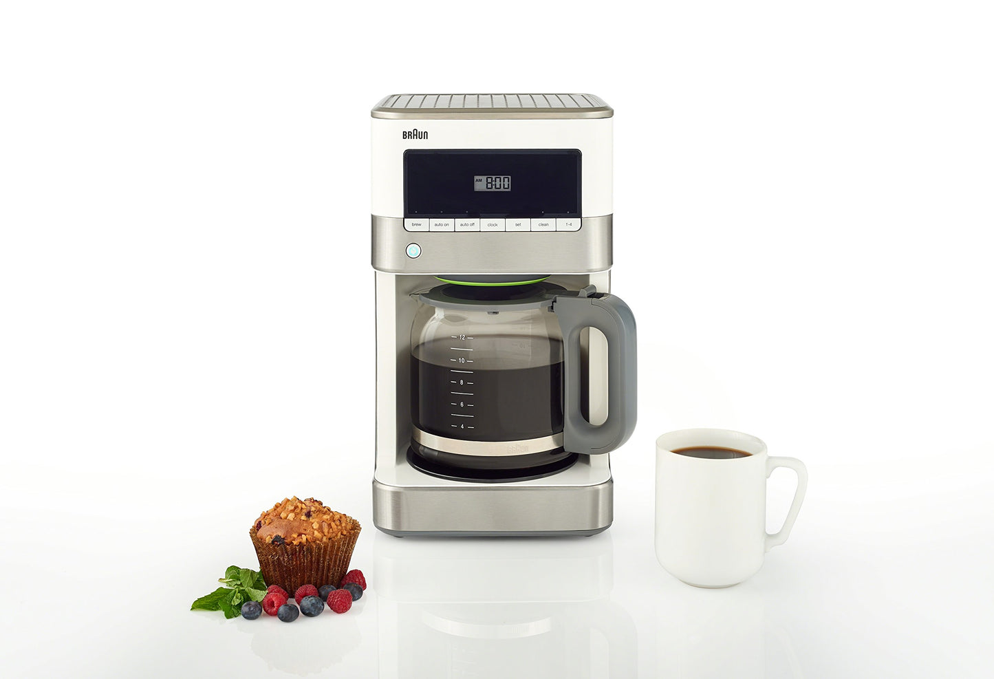 Braun KF6050WH BrewSense Drip Coffee Maker, White