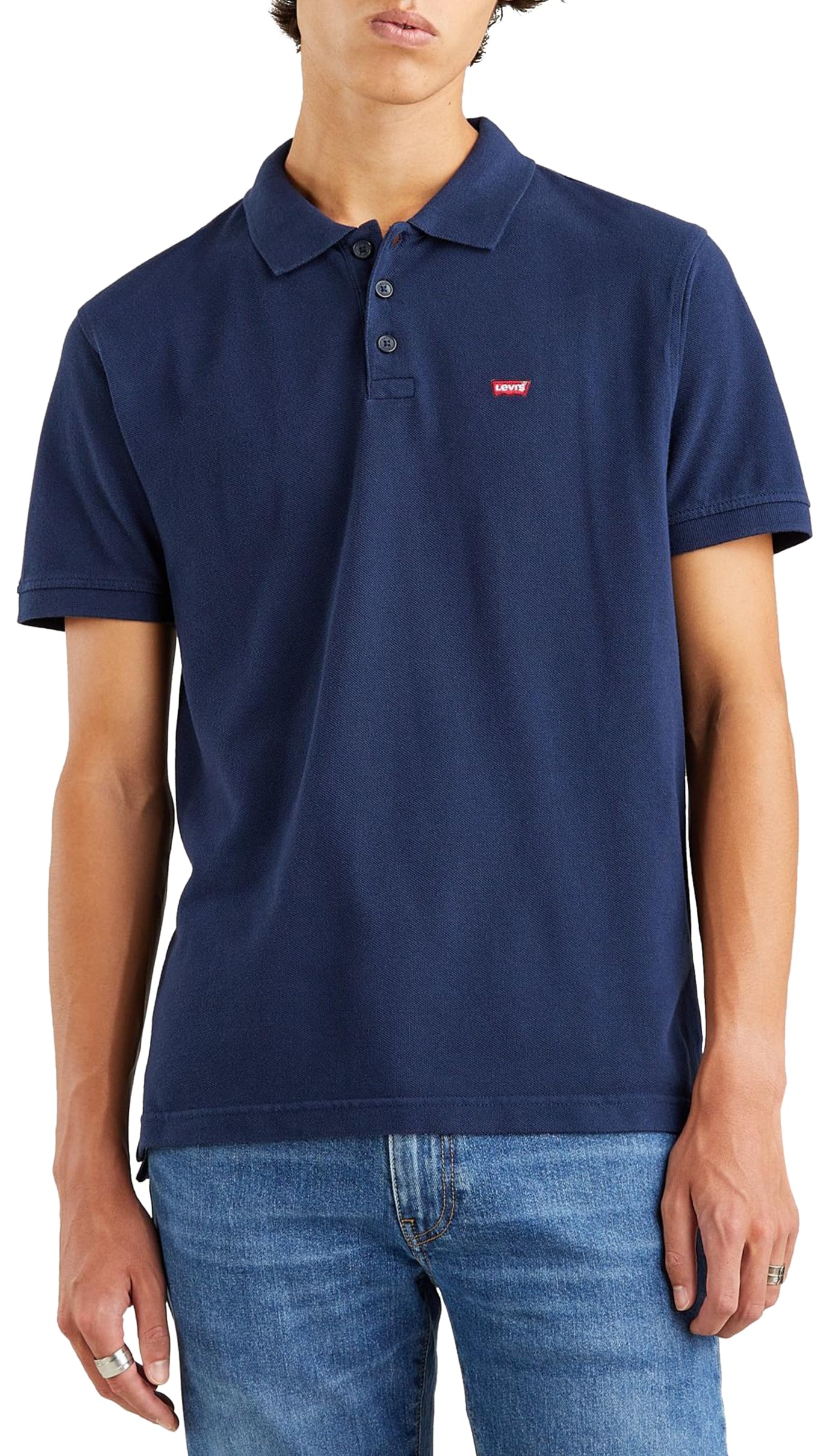 Levi's Housemark Polo Camiseta, Dress Blues D, L Hombre