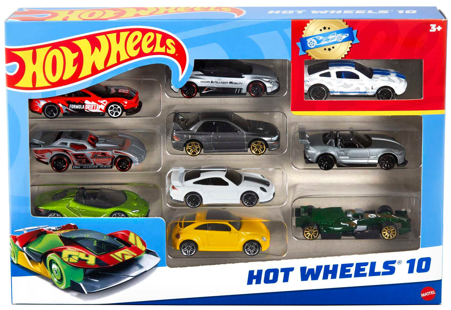 Hot Wheels Pack de 10 Vehiculos, Coches de Juguete (Modelos Variados) (Mattel 54886)