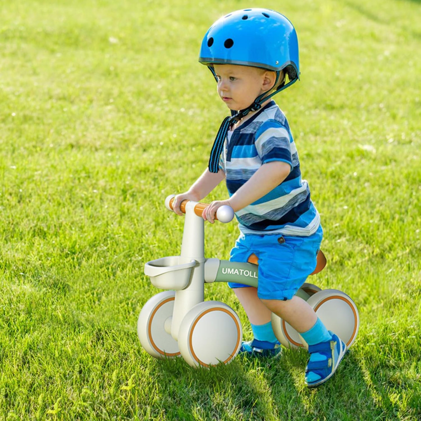 Umatoll Bicicleta sin Pedales para niños a Partir de 1 Año de Equilibrio, Juguetes Bebés de 12 a 24 Meses, Bici Bebe con Canasta, Pimera Bicicleta para Niños y Niñas como Regalo Cumpleaños(Verde)