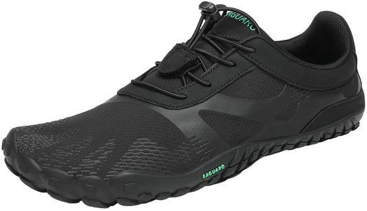 SAGUARO Hombre Mujer Barefoot Zapatillas de Trail Running Minimalistas Zapatillas de Deporte Fitness Zapatos Descalzos para Correr en Montaña Escarpines de Agua, Ink Black, 43 EU