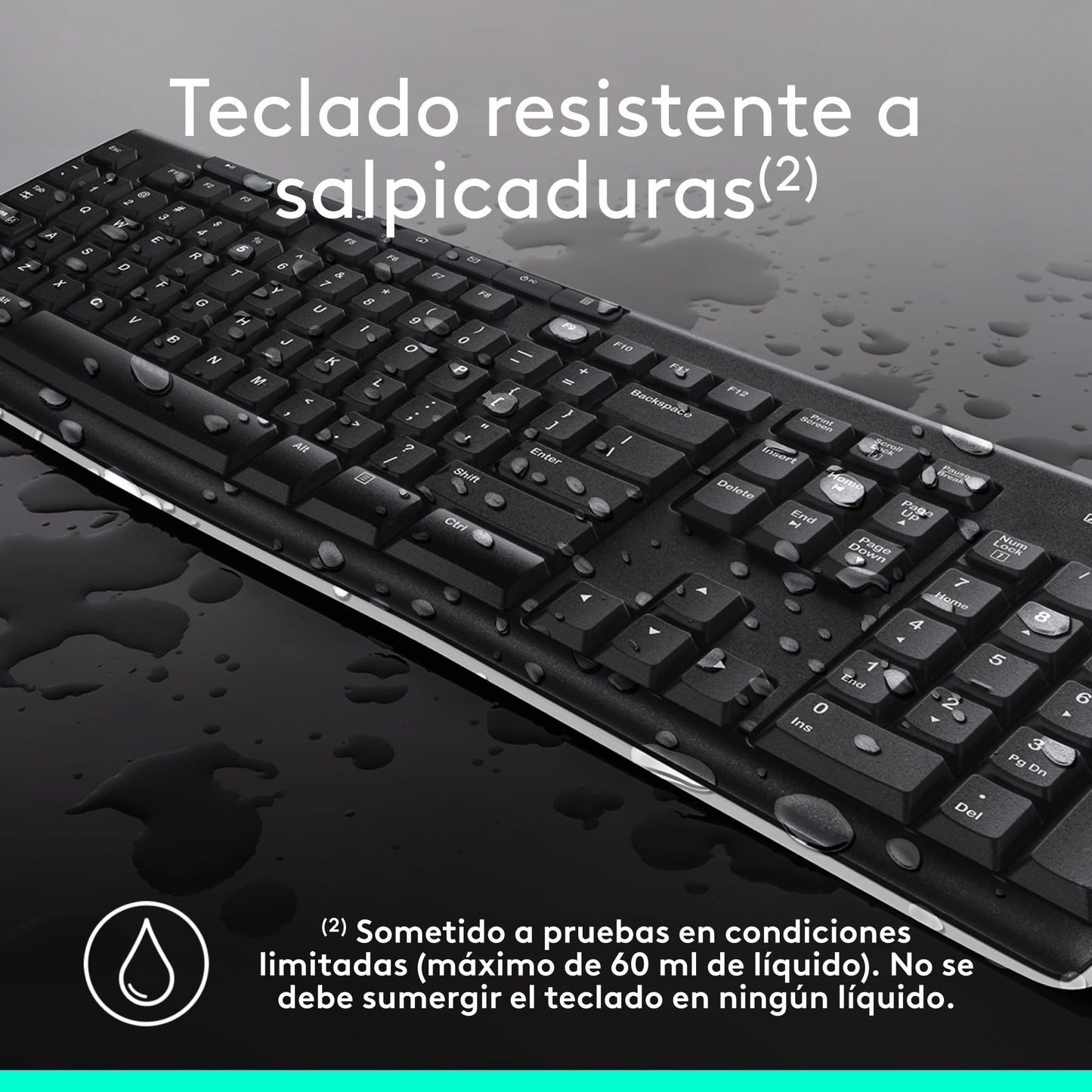 Logitech MK270 Combo Teclado y Ratón Inalámbrico para Windows, 2,4GHz Inalámbrico, Ratón Compacto, 8 teclas multimedia y de acceso directo, 2 años de batería, PC, PC Portátil, QWERTY Español - Negro