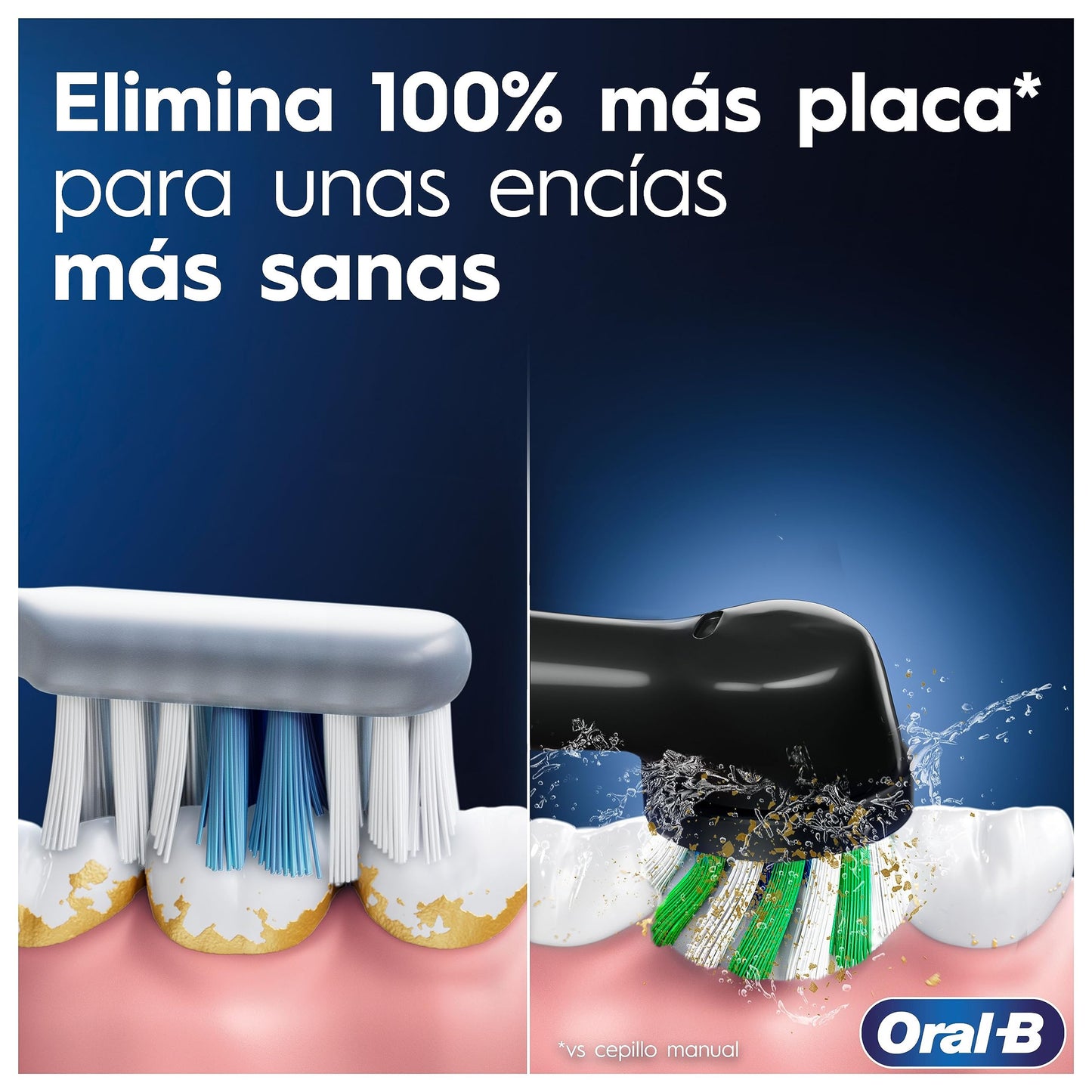 Oral-B Pro 3 3900N Cepillos de Dientes Eléctricos (Pack de 2) con Mango Recargable y Cabezal de Recambio, Diseñado Por Braun, Regalos Orginales para Mujer y Hombre - Negro y Rosa