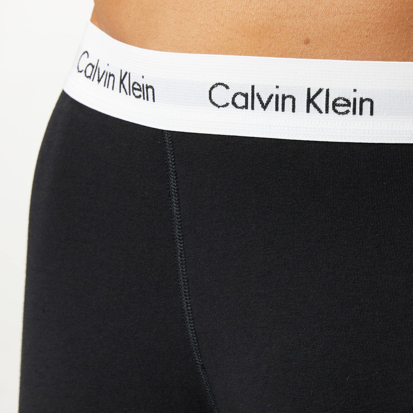 Calvin Klein Trunk 3pk Boxer, Multicolor (White/ B&w Stripe/ Black), M Hombre