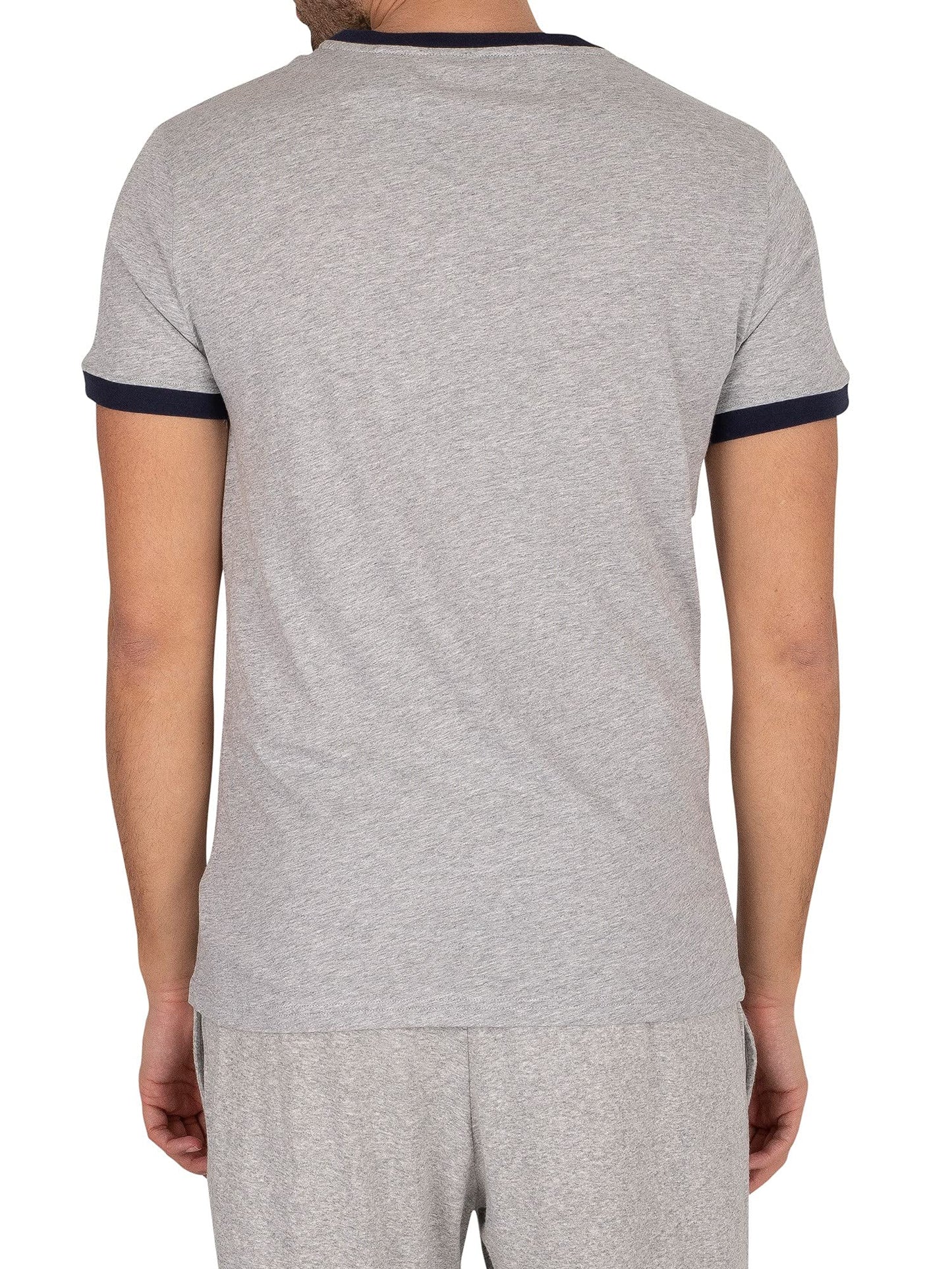 Tommy Hilfiger Hombre Camiseta Manga Corta Cuello Redondo, Gris (Grey Heather), L