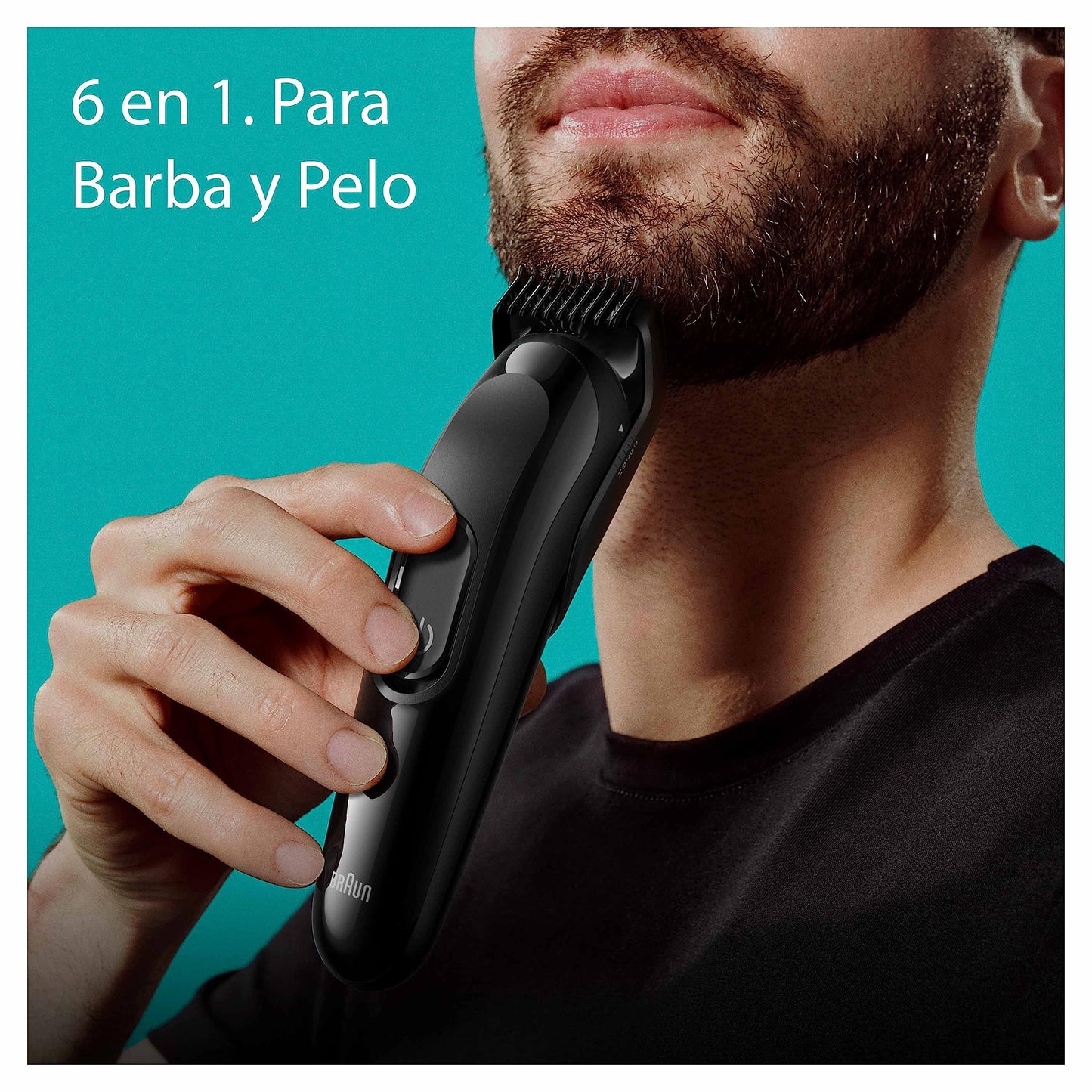 Braun Recortadora de Barba Series 3 Máquina Cortar Pelo, Máquina de afeitar, Cortapelos Hombre Kit 6 En 1 Para Barba, MGK3420