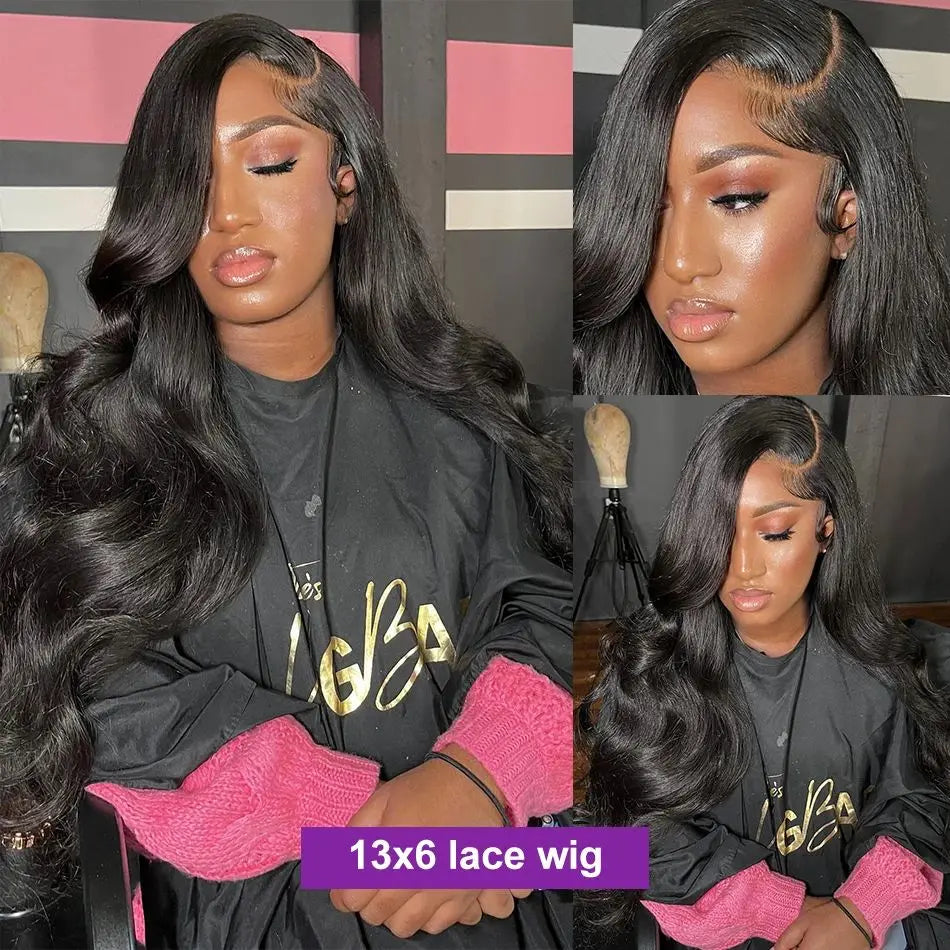 13x6 HD Transparent Body wave lace front human hair wig 40 inch Pre Preplucked glueless brazilian wigs on sale choice for women