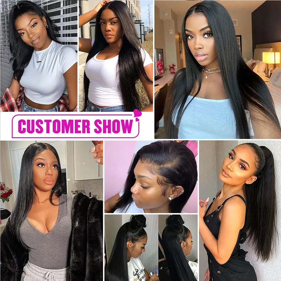 HD Transparent Lace Front Human Hair Wig 13x4 13x6 Straight Frontal Wig Pre Plucked 5x5 HD Lace Closure Wig Beliself Hair