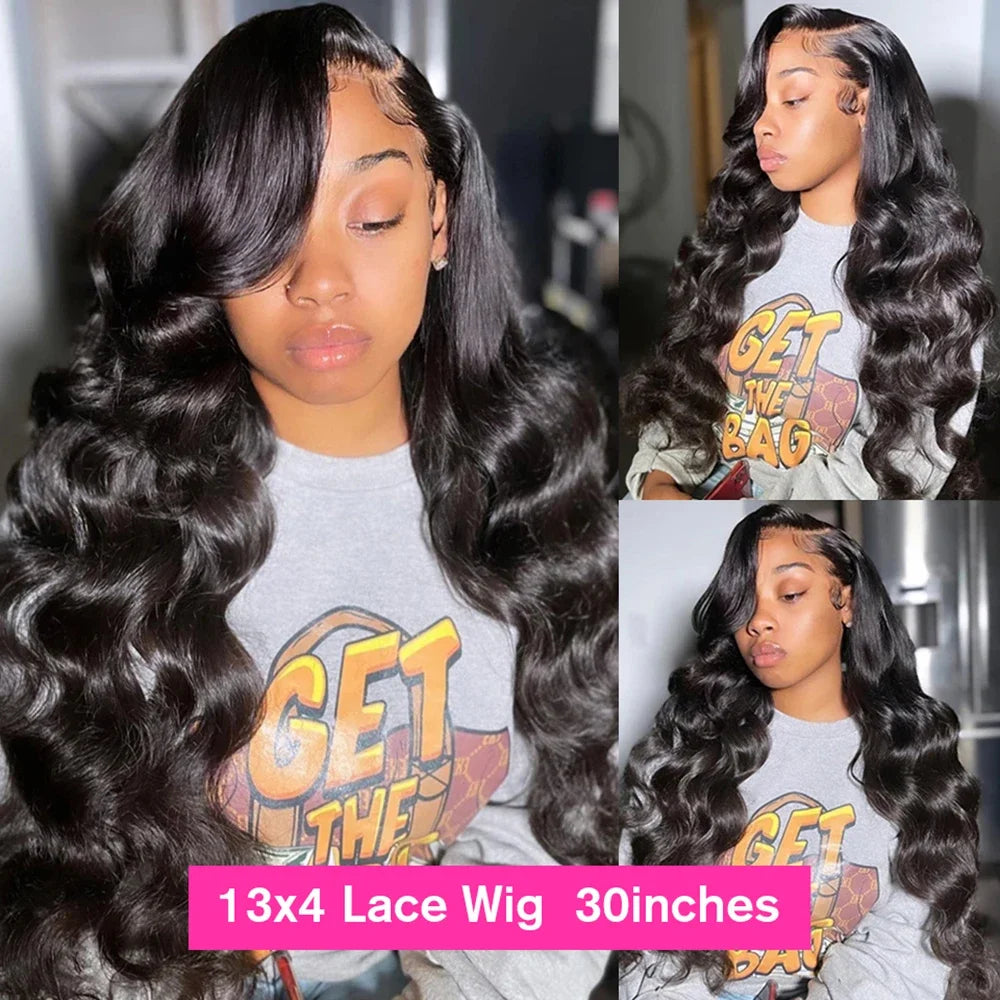 300 Density Straight Human Hair Wigs 13x6 HD Lace Front Body Wave Human Hair Wigs For Black Women Pre Plucked With Baby Hair