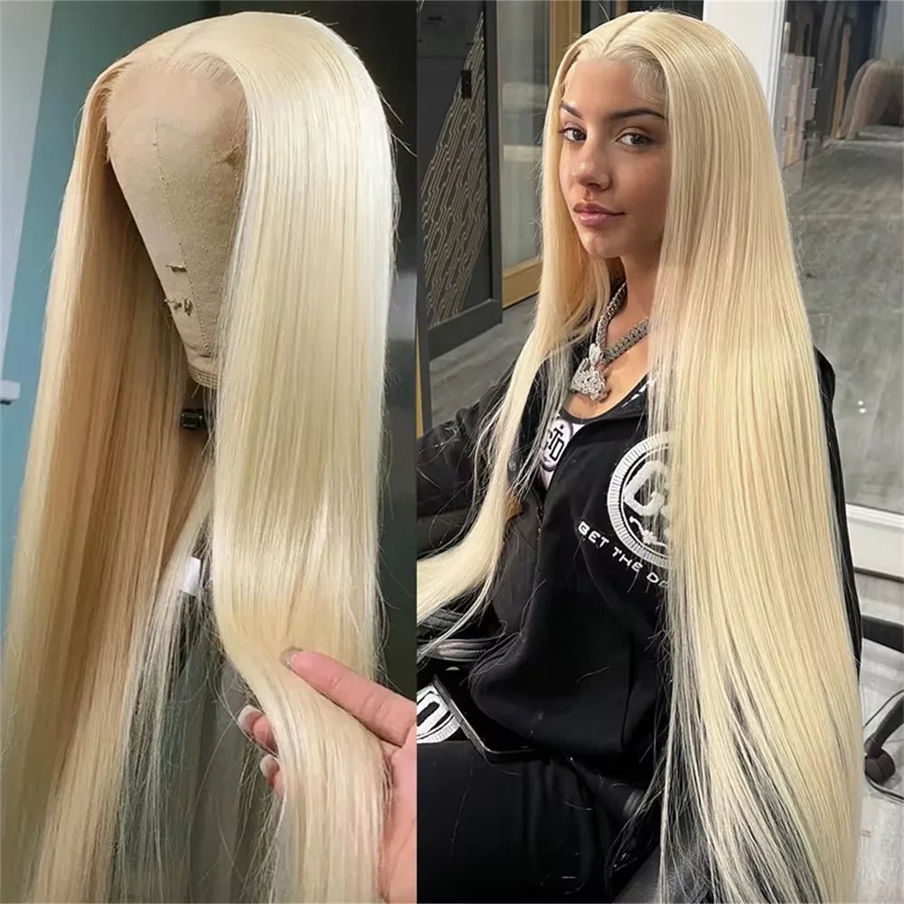 Straight 613 Blonde 13x6 HD Lace Front Wig Human Hair Brazilian Transparent 13x4 Lace Frontal Wigs For Black Women