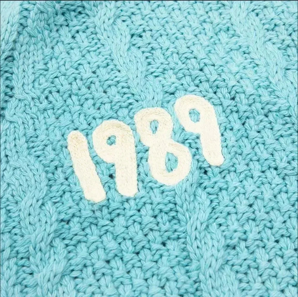 New Blue 1989 Cardigan For women Bird Embroidery Special Knit 1989 taylor Cardigan Slouchy Style Vintage Sweater