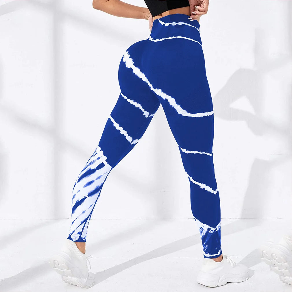 Seamless Tie Dye Leggings Women Sexy Fitness Gym Legging Push up High waist Leggings Sport Pants