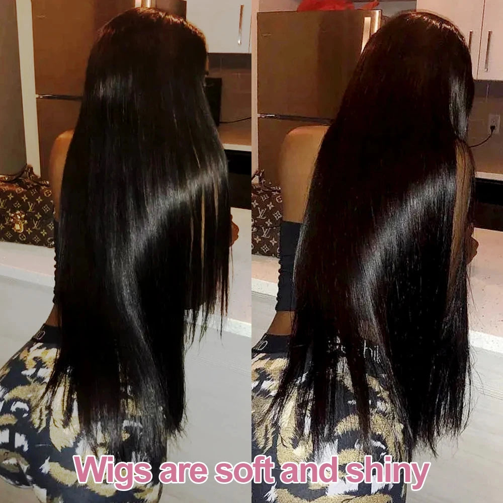 30 Inch Bone Straight Lace Front Wigs Human Hair Transparent 13x4 HD Lace Wig 13x6 Human Hair 180 Density Black Wigs For Women